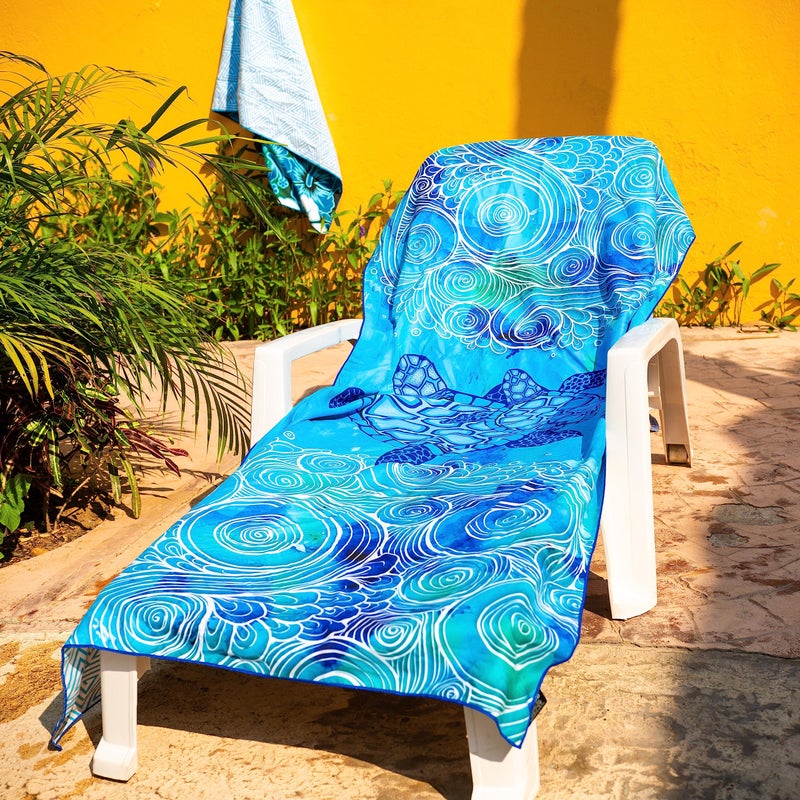 Elite Trend Microfiber Beach Towel for Adults with Bag - Extra Large 78x35 inch Lightweight Sand Free Quick Dry Towel for Travel, Swimming, Yoga, Camping (Sea Turtle) - Image 5